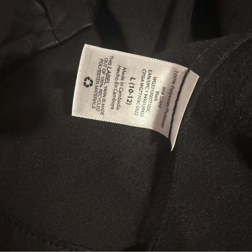Wonder Nation, Black Faux Leather Pinafore Dress, Size 10/12 - Picture 8 of 9